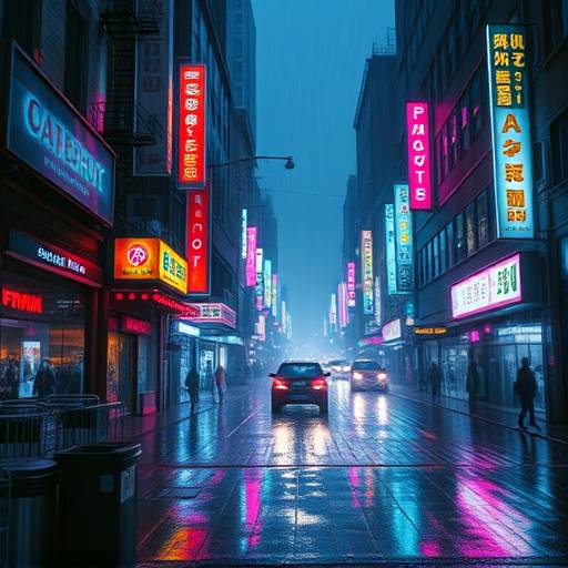 Promotional image for 'Cyberpunk Dreams', a video game with sound design by Sonic Sanctuary